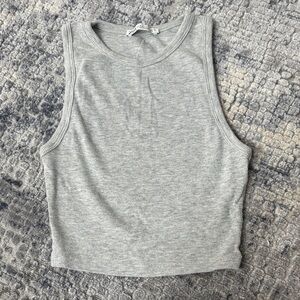 Zara Light Gray Ribbed Tank Top